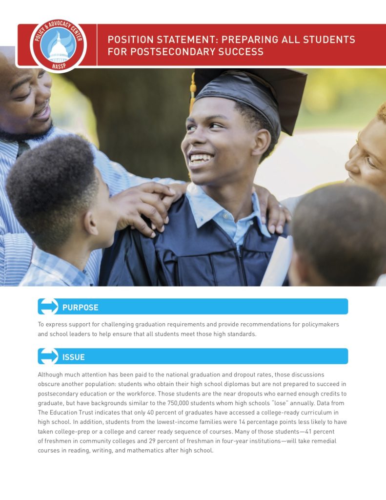 Preparing All Students for Postsecondary Success | NASSP